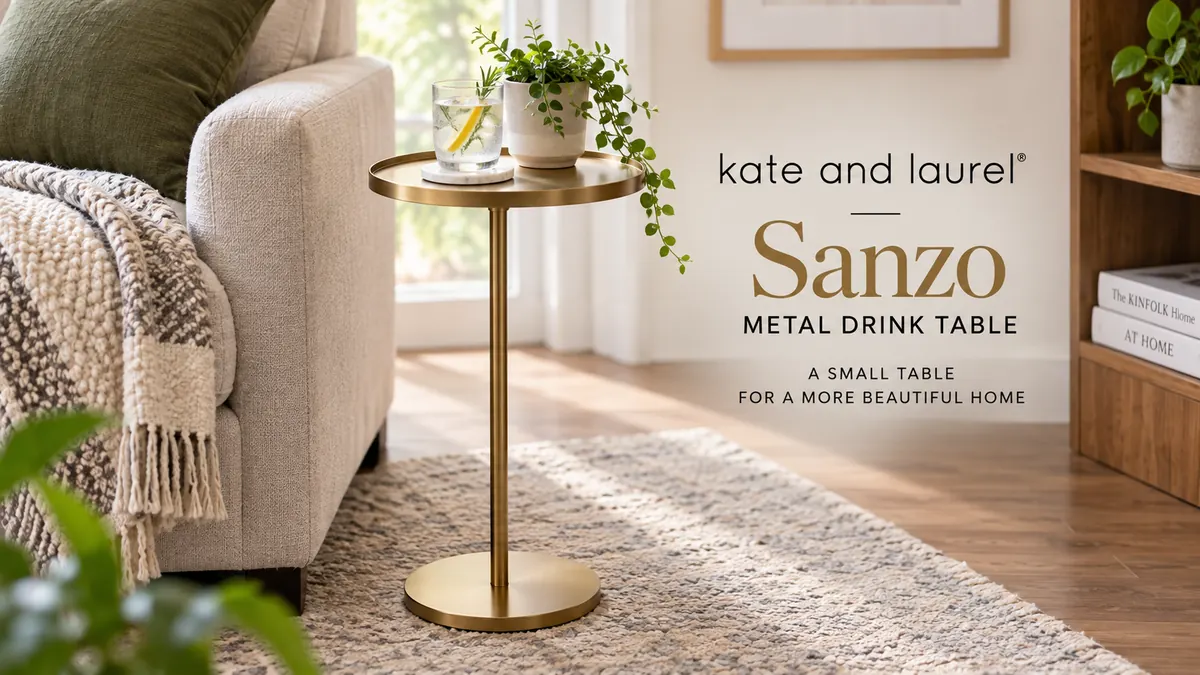 kate and laurel sanzo metal drink table Guide