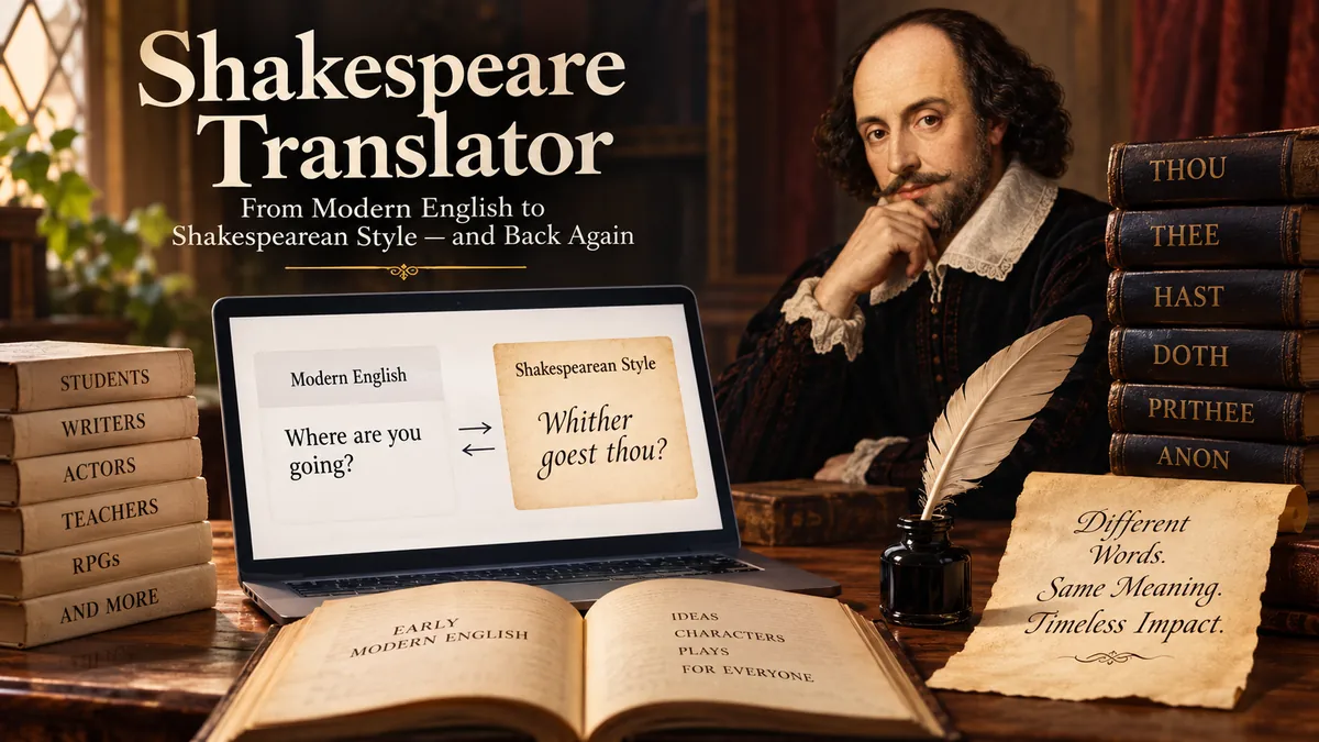 shakespeare translator: Modern to Shakespearean English