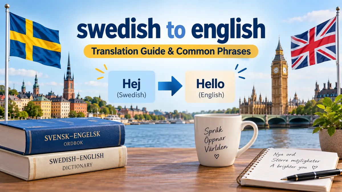 swedish to english: Translation Guide & Common Phrases