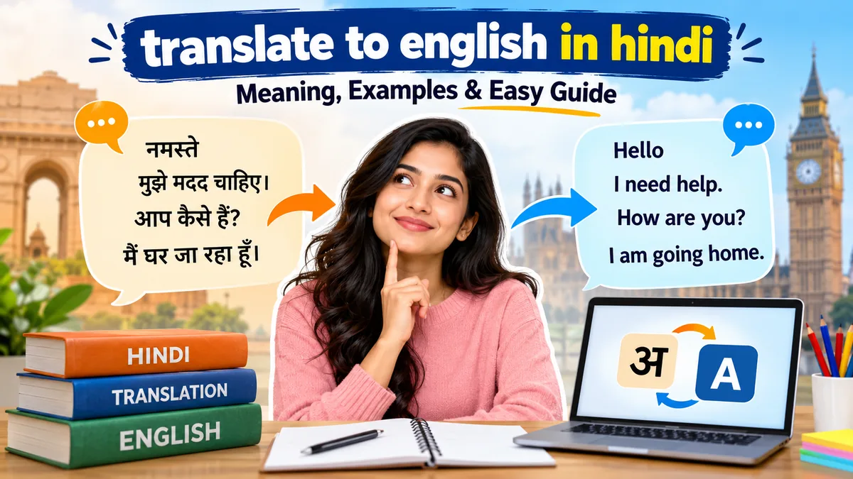 translate to english in hindi: Meaning & Examples