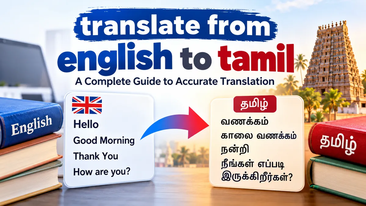 translate from english to tamil: Accurate Translation Guide